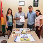 Prefeito Saulo Milhomem, o presidente da FTV, Riocardo Abalem, Fernanda Fialho e Luciene Noleto