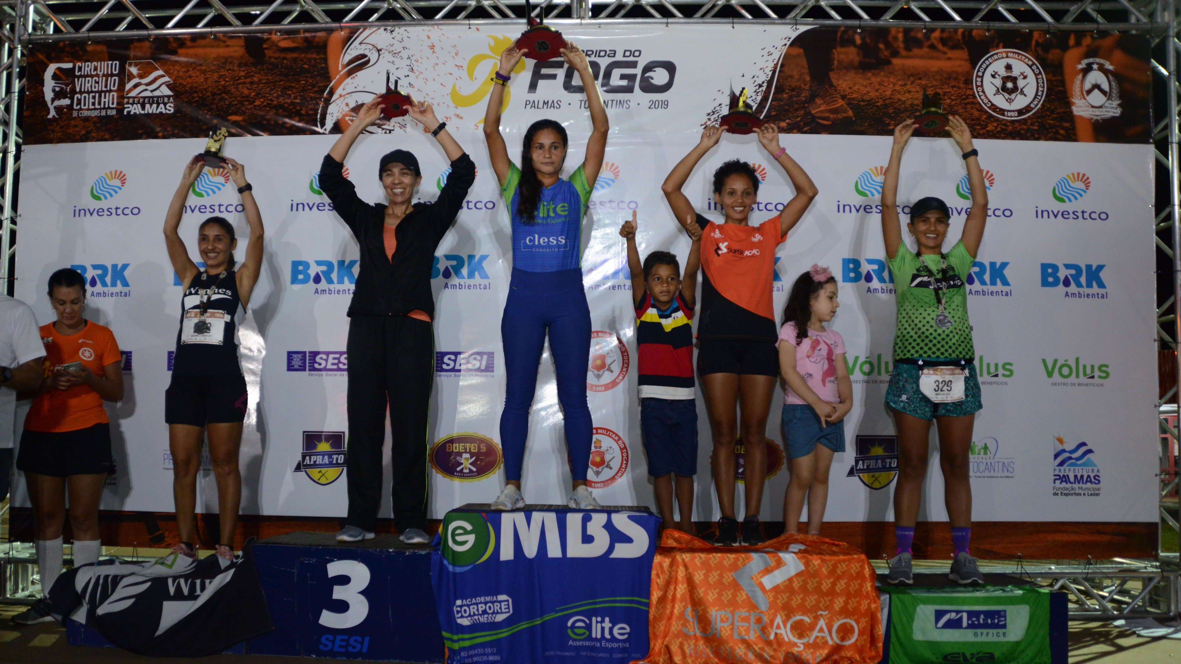 Pódio da Corrida do Fogo