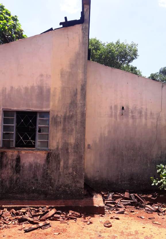 Casa que pegou fogo em Buritirana