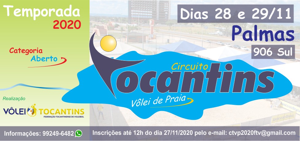 Cartaz da FTV ainda inscreve para a disputa do Circuito Tocantins de Vôlei de Praia